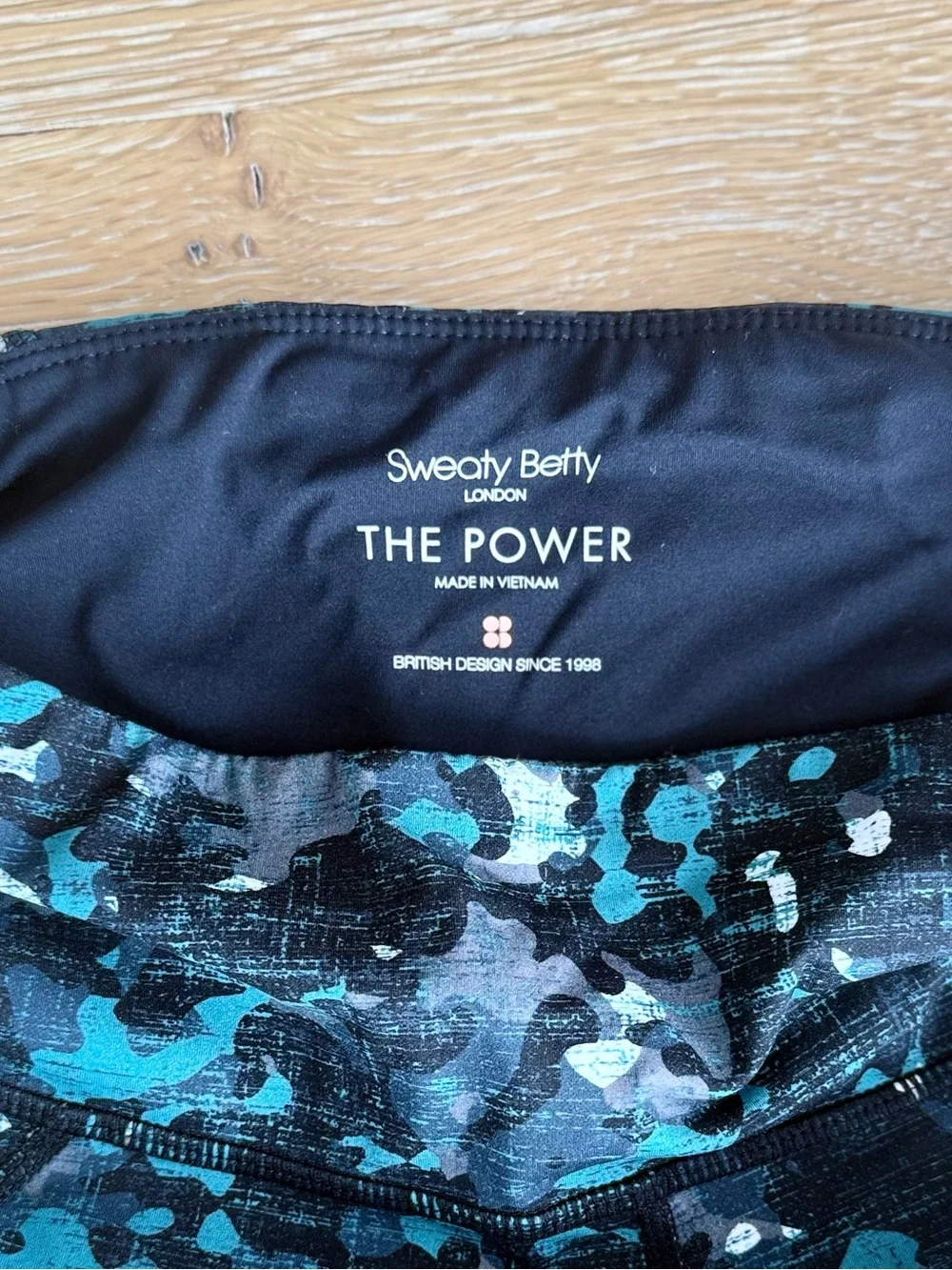 Sweaty Betty Teal & Black The Power 7/8 Legging and Matching Sweaty Betty Tank